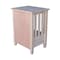 International Concepts Rectangle Mission Tall End Table Includes Drawer, 21 W, 17 L, 28.5 in H, Wood, Unfinished BJ6TD - alternate 10